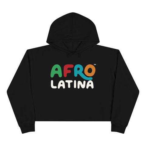 Afro-Latino Pride Graphic Crop Hoodie | 80s Vintage Heritage
