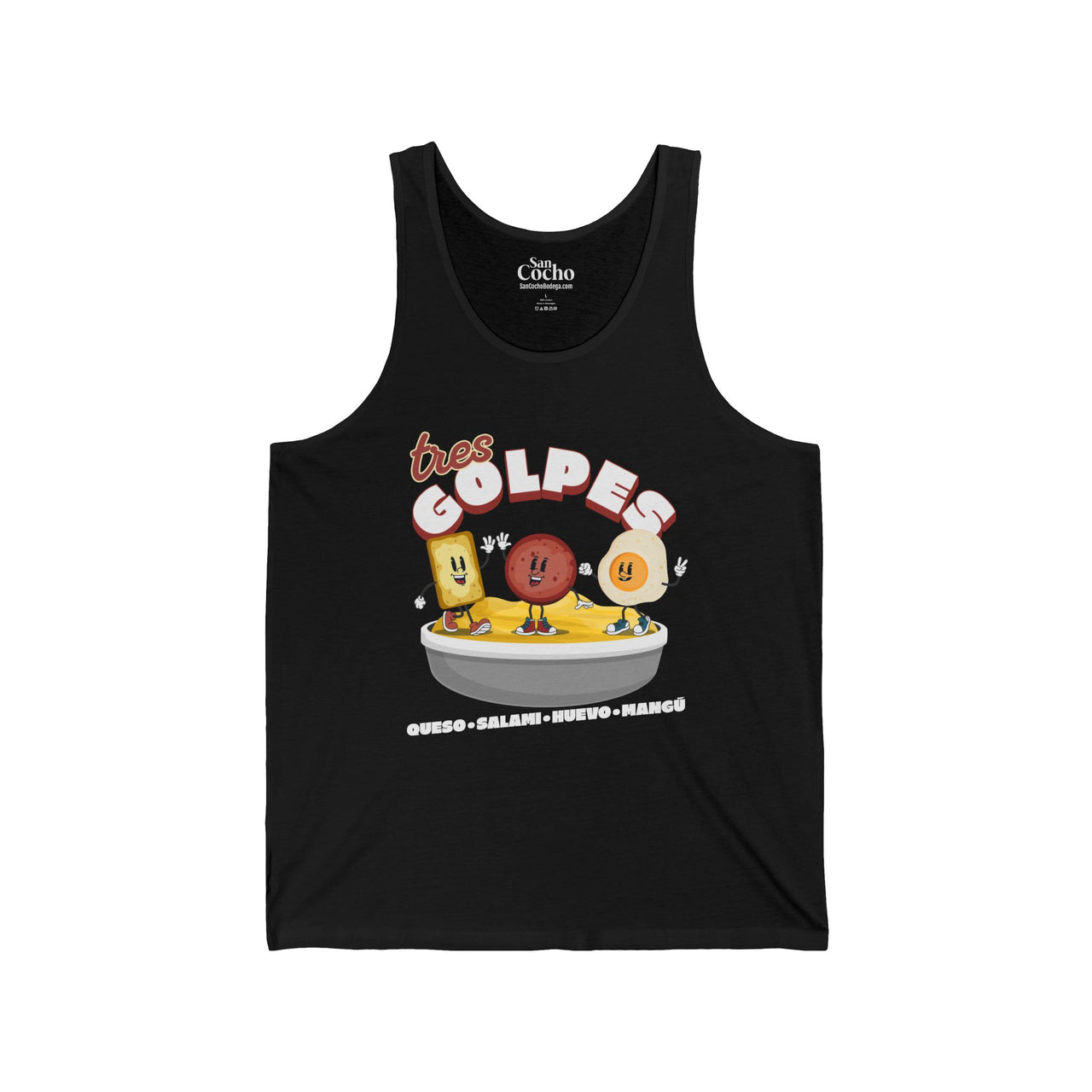 Tres Golpes Oversized Unisex Tank | Groovy Retro Mascots Tank-top