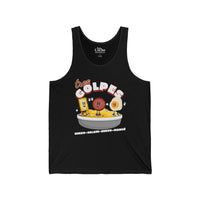 Thumbnail for Tres Golpes Oversized Unisex Tank | Groovy Retro Mascots Tank-top