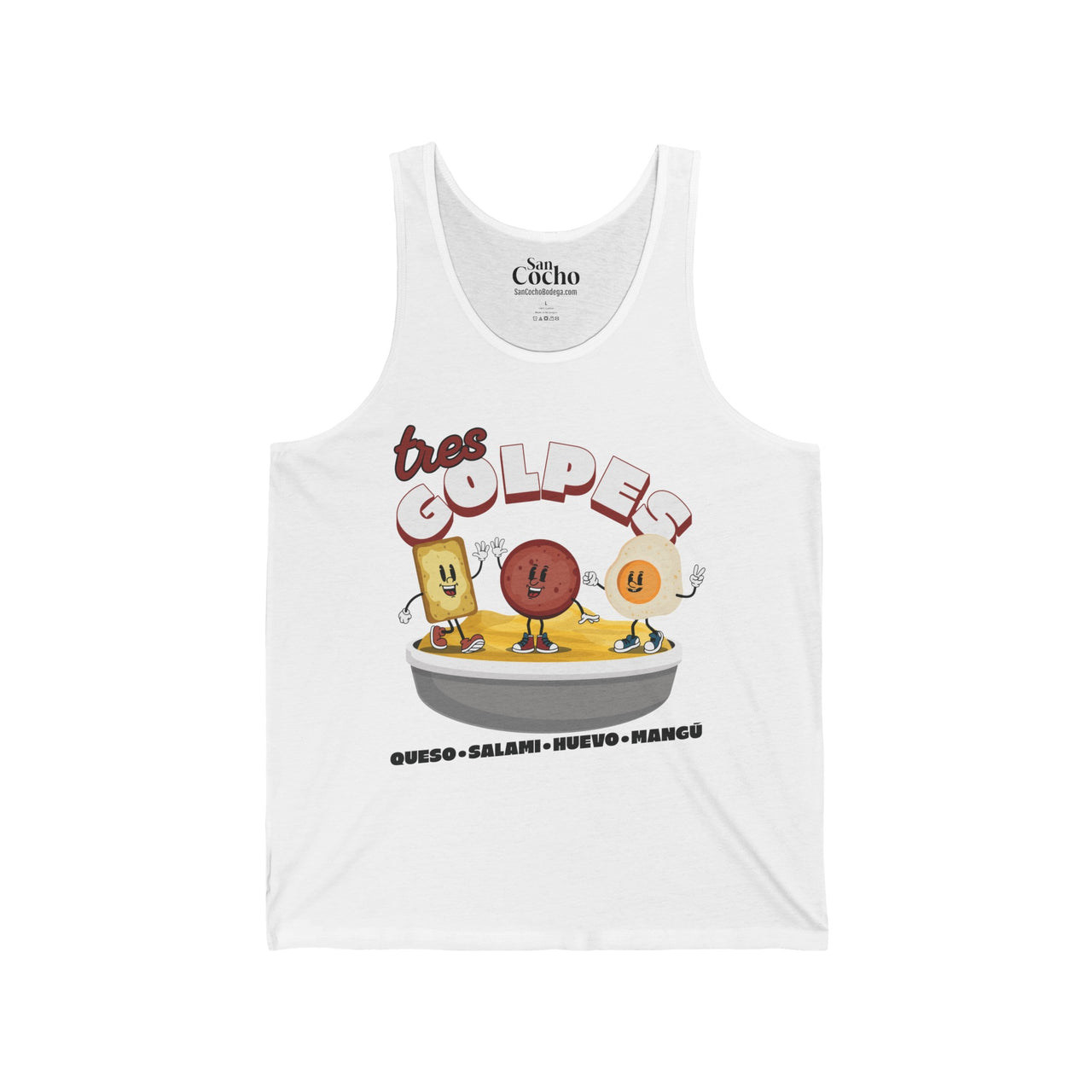 Tres Golpes Oversized Unisex Tank | Groovy Retro Mascots Tank-top