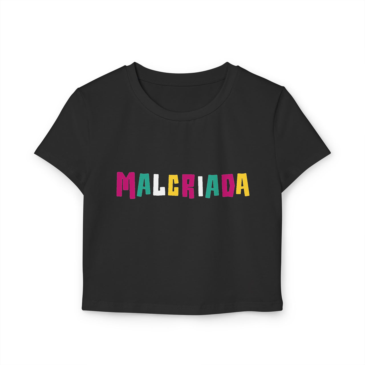 "Malcriada" Retro Baby Tee: Bold Colors, Bold Statement