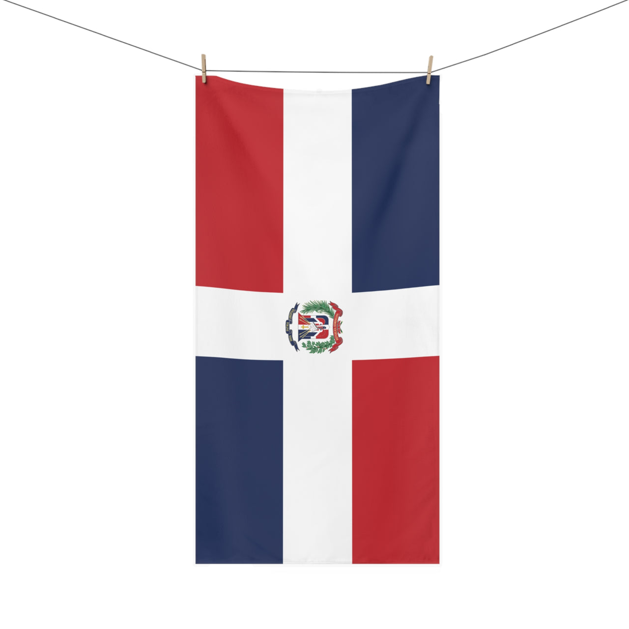 Dominican Republic Flag Beach Towel |  Luxe Mink-Cotton Blend