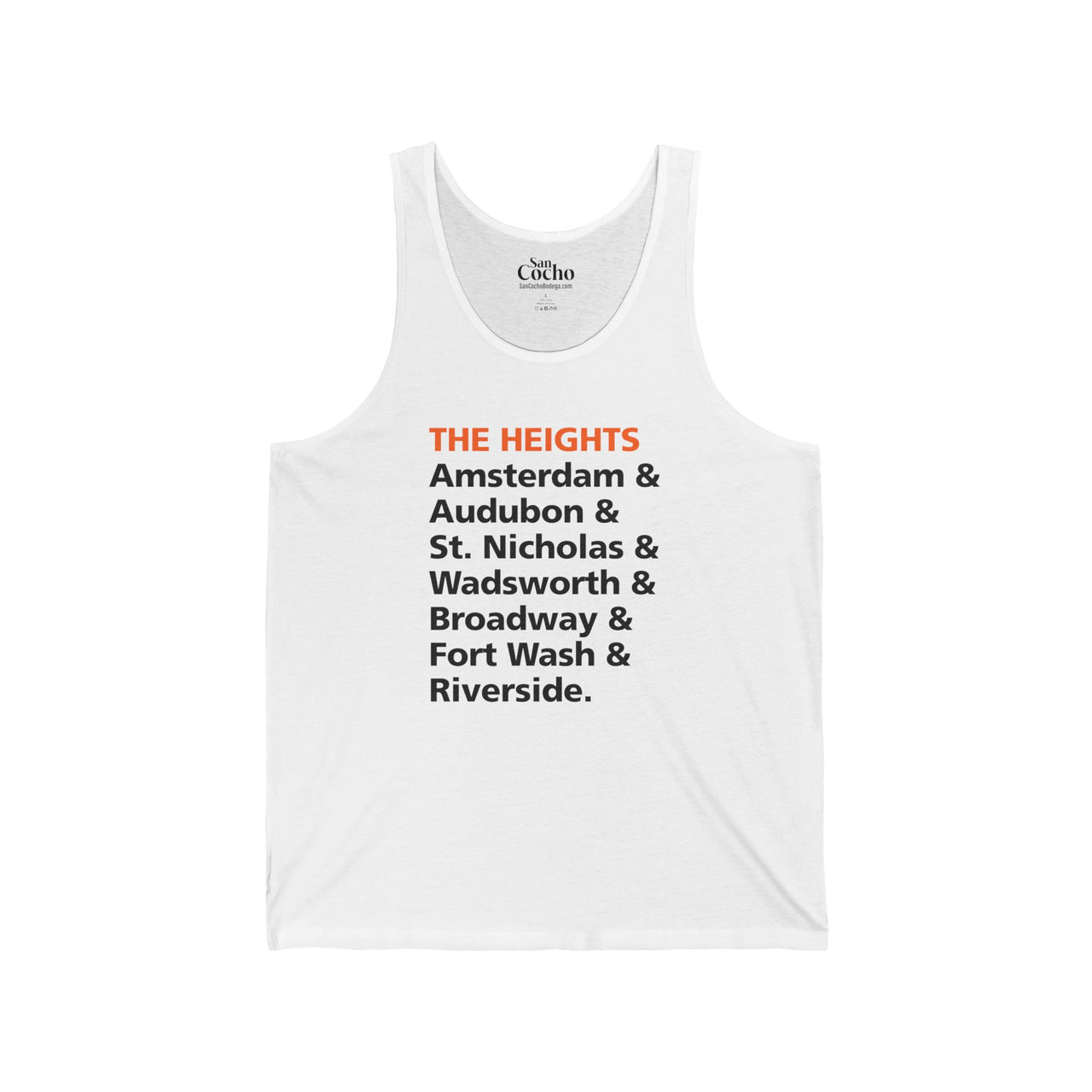 The "Heights" Stree Unisex Tank | NY Neighborhood Pride Tank-top