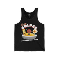 Thumbnail for Tres Golpes Oversized Unisex Tank | Groovy Retro Mascots Tank-top