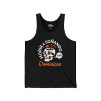 Thumbnail for Morir Soñando Skull Unisex Tank | Funny Spanish Slang Tank-top