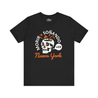 Thumbnail for Morir Soñando Skull Nueva York Tee Dominican Summer Dream | Funny Spanish Slang Shirt