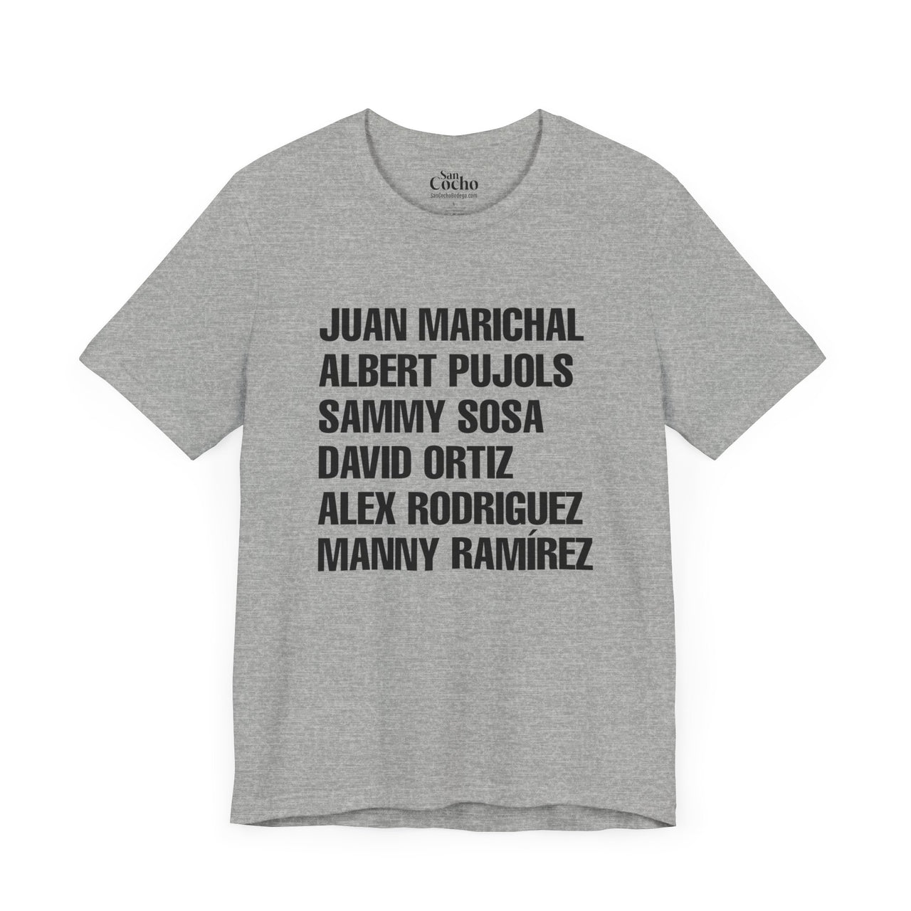 Heather Grey Bella+ Canvas T-Shirt with MVPs of Dominican Baseball Text