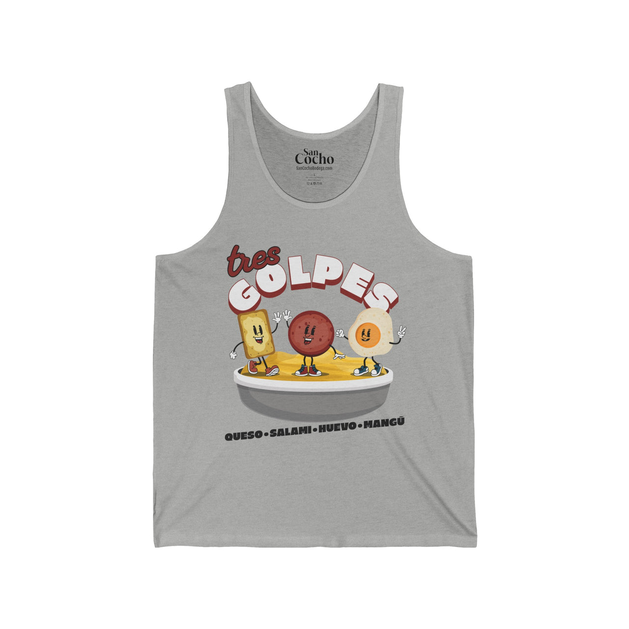 Tres Golpes Oversized Unisex Tank | Groovy Retro Mascots Tank-top