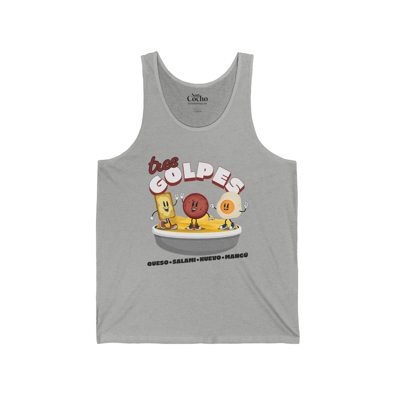 Tres Golpes Oversized Unisex Tank | Groovy Retro Mascots Tank-top