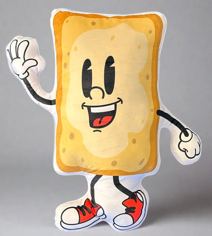 "Queso Frito" Retro Mascot Plushie Pillow