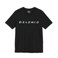 Thumbnail for A black flat lay mockup of a graphic Bella Canvas 3001 graphic tshirt with the words 