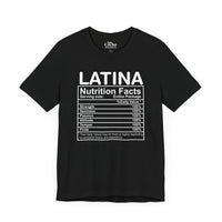 Thumbnail for A black flat lay mockup of a Bella Canvas 3001 graphic tshirt with the words 