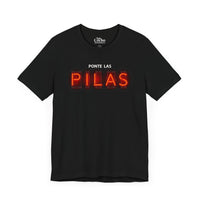 Thumbnail for A black flat lay mockup of a Bella Canvas 3001 graphic tshirt expressing the sentiment 