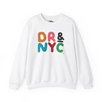 Thumbnail for White Gildan 18000 graphic crew neck sweatshirt with the letters 